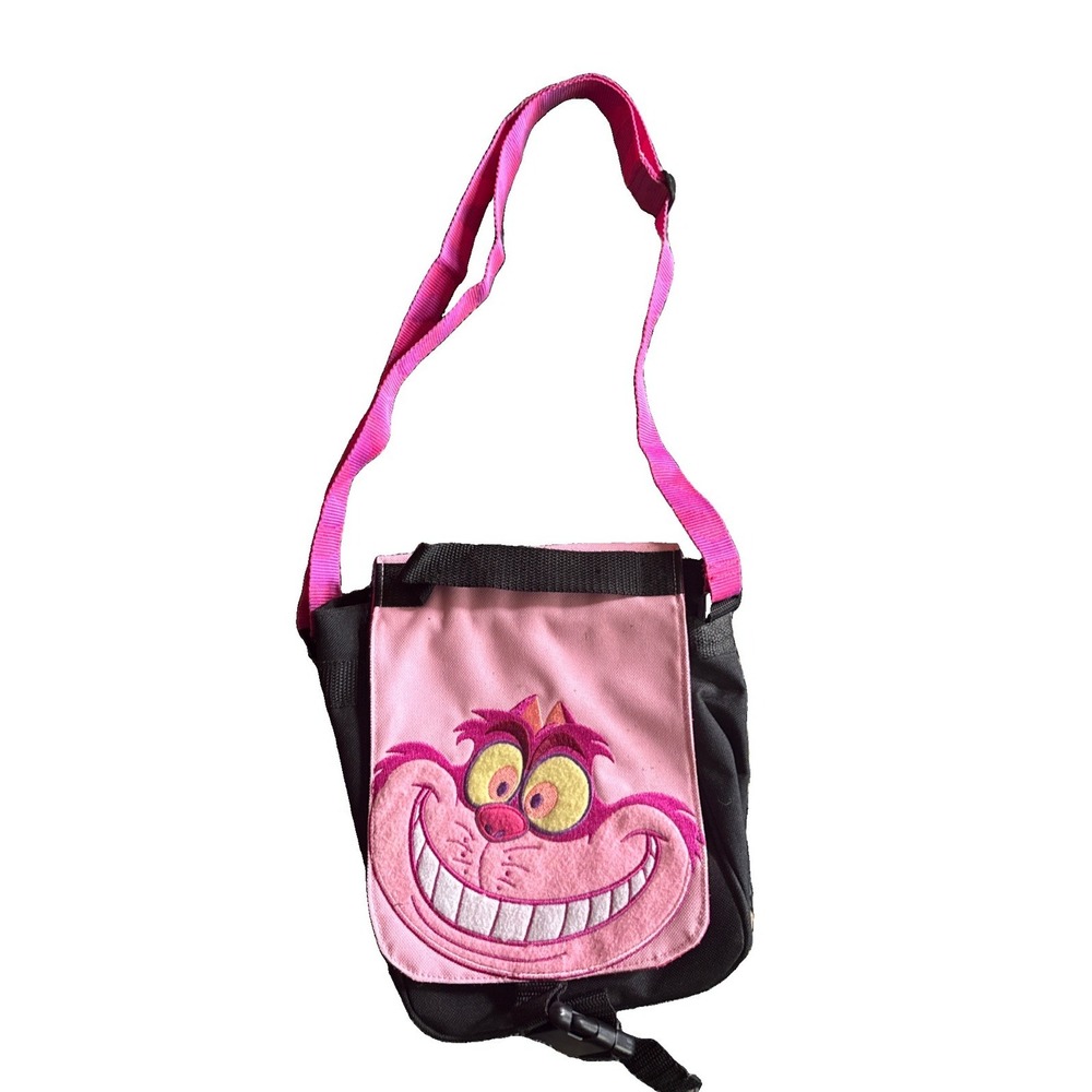 RARE Disney Alice In Wonderland Cheshire Cat Messenger Crossbody Bag